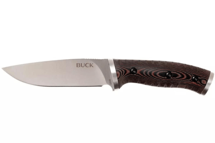 Couteau multifonction Buck 863 Selkirk 0863BRS lame 11,7cm manche micarta marron avec allume-feu et étui nylon