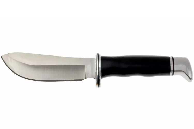 Couteau Buck 103 Skinner 0103BKS lame 10,2cm manche r&eacute;sine ph&eacute;nolique noir/alu avec &eacute;tui en cuir