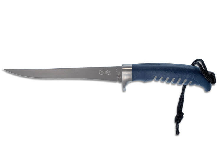 Couteau à filet Buck 223 Silver Creek 0223BLS lame 16cm manche polypropylène/caoutchou + étui