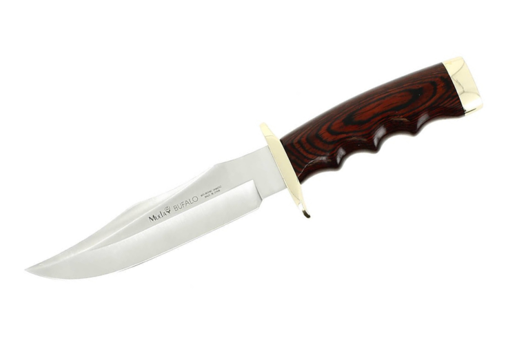 Couteau Muela Bufalo 9258 lame 17 cm inox manche stamina rouge + &eacute;tui en cuir