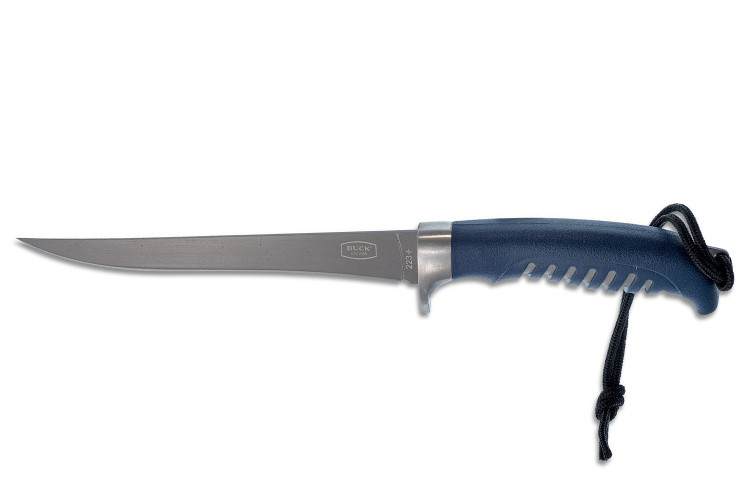 Couteau &agrave; filet Buck 225 Silver Creek 0225BLS lame 24,4cm manche polypropyl&egrave;ne/caoutchouc + &eacute;tui