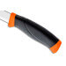 Couteau Mora Companion 11824 lame inox 10,4cm manche caoutchouc noir/orange + étui