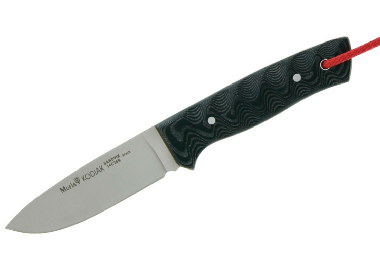 Couteau Muela Kodiak 9306 lame en inox 10cm manche en micarta gris + &eacute;tui en cuir