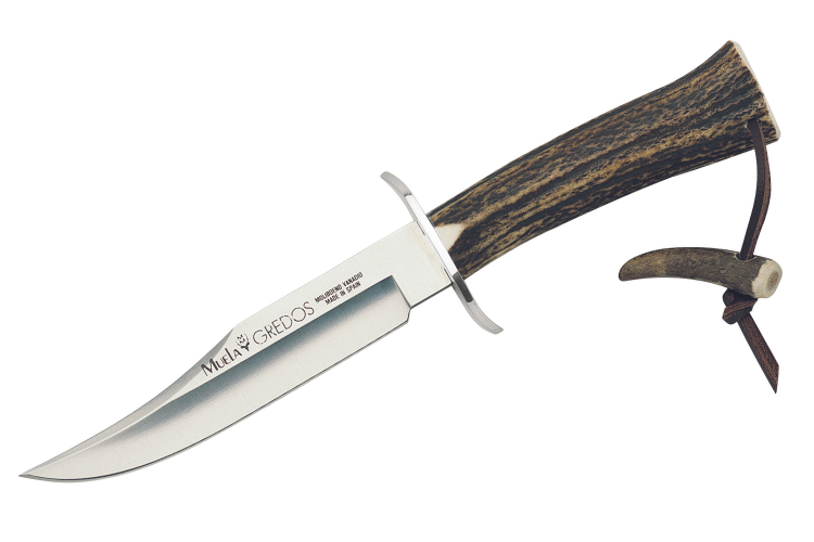 Couteau Muela Gredos 9219 lame en inox 16cm manche bois de cerf + &eacute;tui en cuir