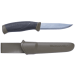 Couteau Mora Companion MG 11863 lame carbone 10,4cm manche caoutchouc noir/kaki + étui