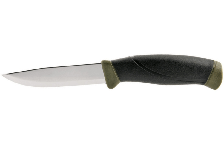 Couteau Mora Companion Heavy Duty MG 12210 lame carbone 10,4cm manche caoutchouc noir/kaki + étui