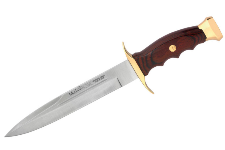Couteau Muela Bowie 9259 lame 19cm manche stamina wood + &eacute;tui en cuir