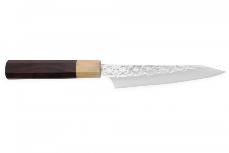 Couteau universel japonais artisanal martel&eacute; Yu Kurosaki senko 13cm acier SG2