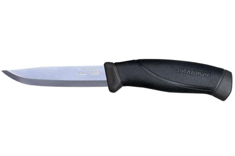 Couteau Mora Companion Heavy Duty 13158 lame inox 10,4cm manche caoutchouc noir + &eacute;tui