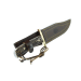 Couteau Muela Bowie 9263 lame en inox 16cm manche en bois de cerf avec lacet et étui en cuir