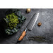 Couteau santoku Fukito Olive Damas alvéolé 14Cr 18cm