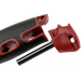 Couteau Mora Companion Spark 13571 lame inox 10,4cm manche caoutchouc bordeaux avec pierre à feu + étui