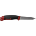Couteau Mora Companion Spark 13571 lame inox 10,4cm manche caoutchouc bordeaux avec pierre à feu + étui
