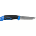 Couteau Mora Companion Spark 13572 lame inox 10,4cm manche en caoutchouc bleu et pierre à feu avec étui