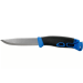 Couteau Mora Companion Spark 13572 lame inox 10,4cm manche en caoutchouc bleu et pierre à feu avec étui