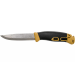Couteau Mora Companion Spark 13573 lame inox 10,4cm manche caoutchouc jaune sable avec pierre à feu et cordon + étui
