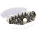 Boîte de douilles en acier inoxydable pour décors fins - 26 ou 52 douilles