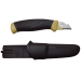 Couteau Mora Électricien 12201 ambidextre lame inox 2,1cm manche en caoutchouc noir/jaune avec étui