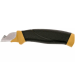 Couteau Mora Électricien 12201 ambidextre lame inox 2,1cm manche en caoutchouc noir/jaune avec étui