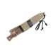 Couteau Muela ESCORP 9277 lame noire 18cm manche en gomme marron avec étui en cordura