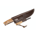 Couteau Muela Viking 9321 lame 11cm manche en bois de bouleau + allume-feu + étui en cuir