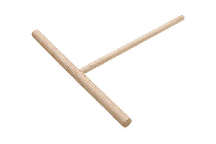 Râteau à crêpes rond 18cm en bois de hêtre