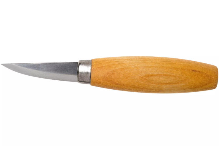 Couteau &agrave; sculpter Mora 120 106.1600 lame carbone 6cm manche bouleau + &eacute;tui