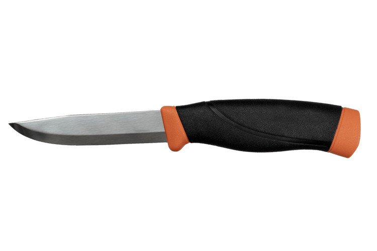 Couteau Mora Companion Heavy Duty 13259 HD lame inox 10,4cm manche caoutchouc orange + &eacute;tui