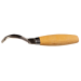 Couteau à sculpter Mora 163 double tranchant 13445 lame inox 7,4cm manche bouleau + étui