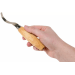 Couteau à sculpter Mora 163 double tranchant 13445 lame inox 7,4cm manche bouleau + étui