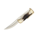 Couteau pliant Muela 9236 lame en inox 20cm manche en bois de cerf + étui en cuir