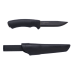 Couteau Mora Bushcraft 10791 lame noire carbone 10,9cm manche caoutchouc noir + étui