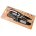 Couteau Mora Bushcraft Survival 11742 lame noire carbone 10,9cm manche caoutchouc noir avec allume feu + étui