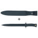 Couteau Muela ESCORP 9244 lame noire 26cm manche en gomme noire + étui en cuir