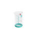 Verre doseur Pebbly en verre borosilicate et base en silicone