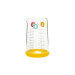 Verre doseur Pebbly en verre borosilicate et base en silicone