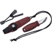 Couteau de poche Mora Eldris 12630 lame inox 5,9cm manche caoutchouc rouge avec allume feu + étui