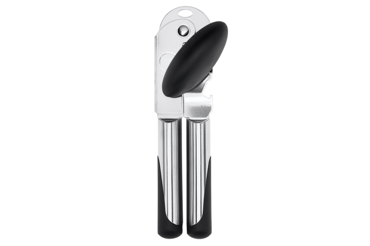 Ouvre-bo&icirc;te manuel OXO Steel en acier inoxydable et santopr&egrave;ne