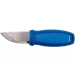 Petit couteau de poche Mora Eldris 12631 lame inox 5,9cm manche caoutchouc bleu avec allume-feu + étui