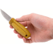 Petit couteau de poche Mora Eldris 12632 lame inox 5,9cm manche caoutchouc jaune avec allume-feu + étui