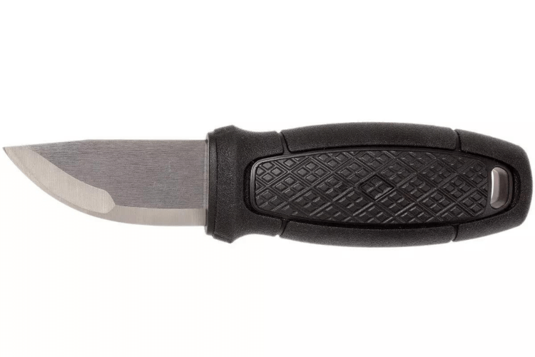 Couteau de poche Mora Eldris 12647 lame inox 5,9cm et manche en caoutchouc noir + étui