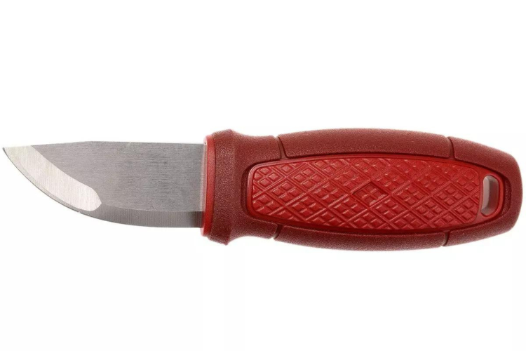 Couteau de poche Mora Eldris 12648 lame inox 5,9cm manche caoutchouc rouge + &eacute;tui