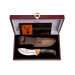 Couteau Muela Kudu 9278 série limitée lame 10cm manche en bois de granadillo et d'asteropeia + étui en cuir