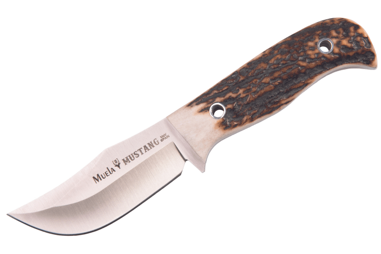 Couteau Muela Mustang 9333 lame en inox manche en bois de Cerf + étui en cuir