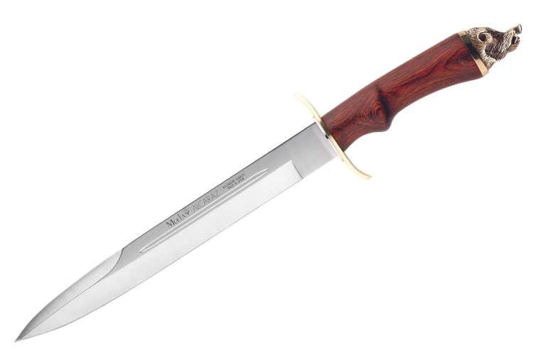 Couteau Muela Alcaraz 9296 lame en inox 26cm manche en bois de stamina + &eacute;tui en cuir