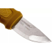 Couteau de poche Mora Eldris 12650 lame inox 5,9cm manche caoutchouc jaune + étui