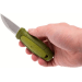 Couteau de poche Mora Eldris 12651 lame inox 5,9cm manche caoutchouc vert + étui