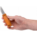Couteau de poche Mora Eldris 13501 lame inox 5,9cm manche caoutchouc burnt orange + étui