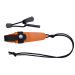 Couteau de poche Mora Eldris 13502 lame inox 5,9cm manche caoutchouc burnt orange avec allume-feu + étui