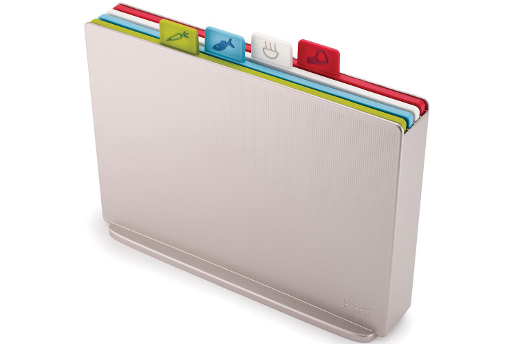 Set de 4 planches &agrave; d&eacute;couper hygi&eacute;niques Joseph Joseph Index 34x24cm